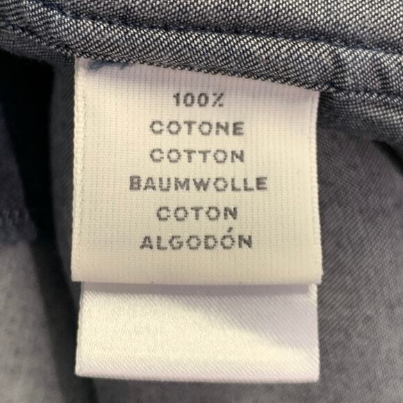 BAGUTTA Size S Grey Cotton Spread Collar Slim Fit Long Sleeve Shirt - Picture 6 of 6